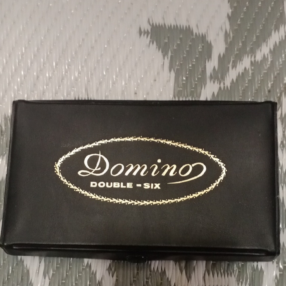 Vintage 🔥 Excellent Condition 🌟 Domino Double-Six Set in Black Case